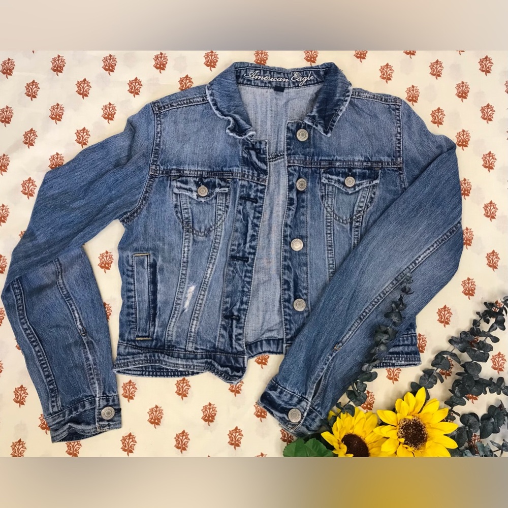 American Eagle blue jean denim jacket
